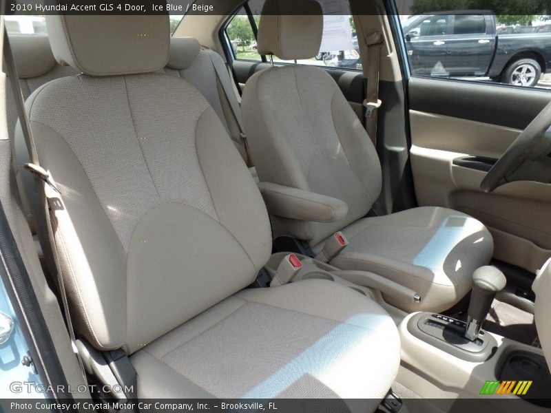 Ice Blue / Beige 2010 Hyundai Accent GLS 4 Door