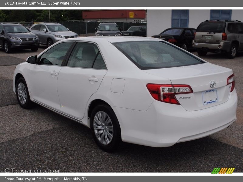 Super White / Ash 2013 Toyota Camry LE