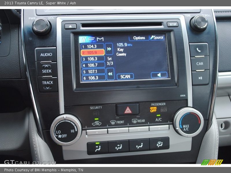 Super White / Ash 2013 Toyota Camry LE