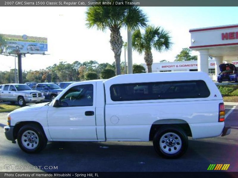 Summit White / Dark Titanium 2007 GMC Sierra 1500 Classic SL Regular Cab