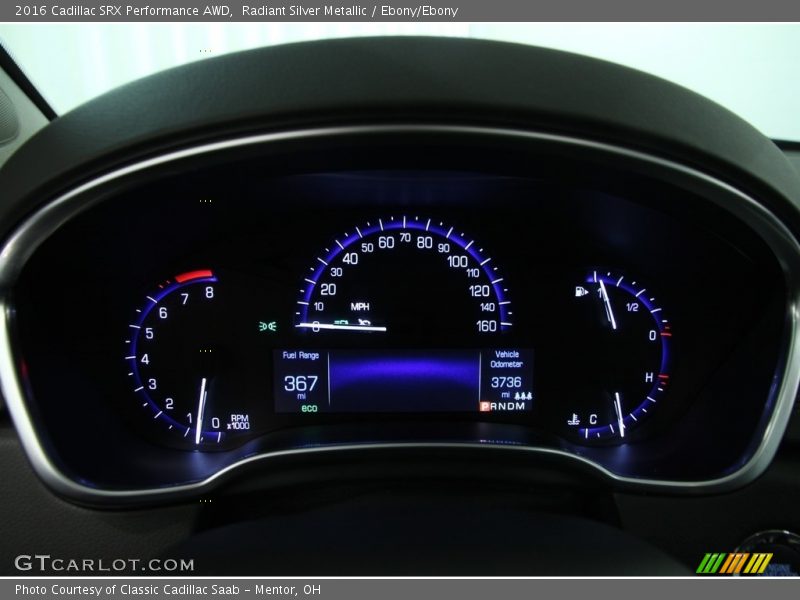 Radiant Silver Metallic / Ebony/Ebony 2016 Cadillac SRX Performance AWD