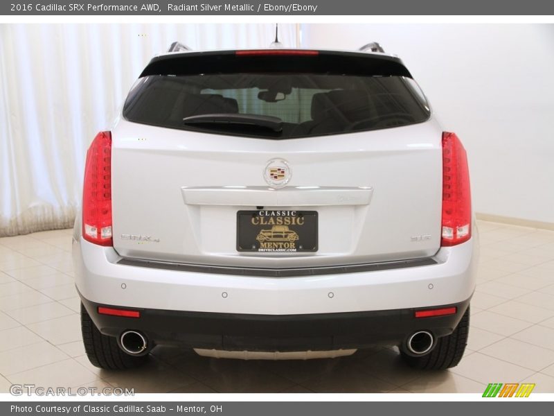 Radiant Silver Metallic / Ebony/Ebony 2016 Cadillac SRX Performance AWD