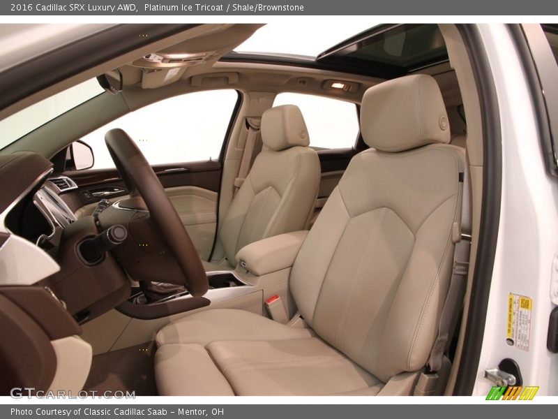 Platinum Ice Tricoat / Shale/Brownstone 2016 Cadillac SRX Luxury AWD