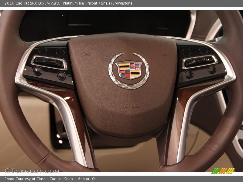 Platinum Ice Tricoat / Shale/Brownstone 2016 Cadillac SRX Luxury AWD