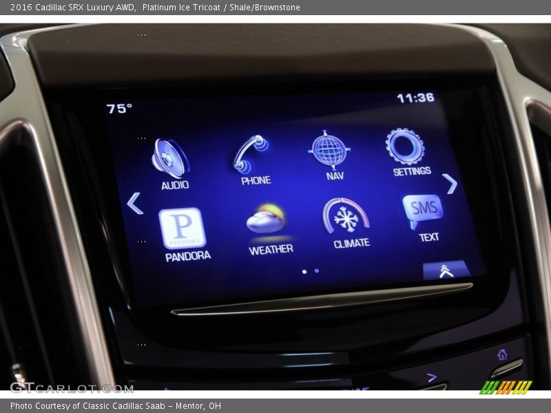 Platinum Ice Tricoat / Shale/Brownstone 2016 Cadillac SRX Luxury AWD