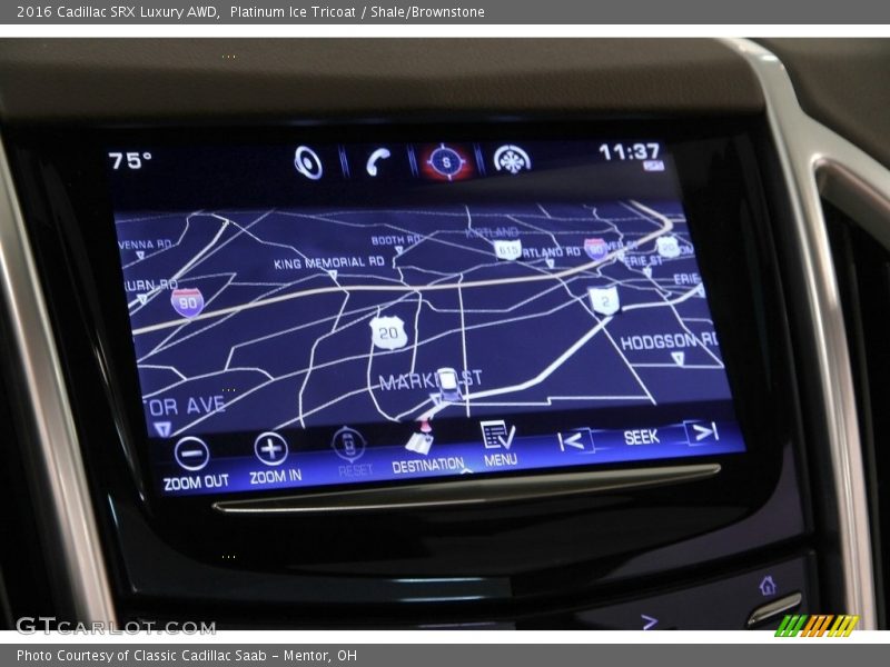 Platinum Ice Tricoat / Shale/Brownstone 2016 Cadillac SRX Luxury AWD