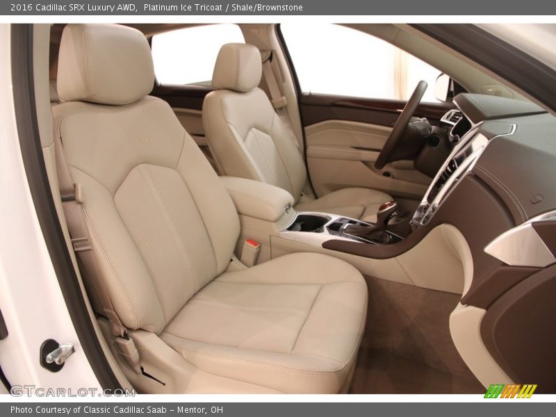 Platinum Ice Tricoat / Shale/Brownstone 2016 Cadillac SRX Luxury AWD