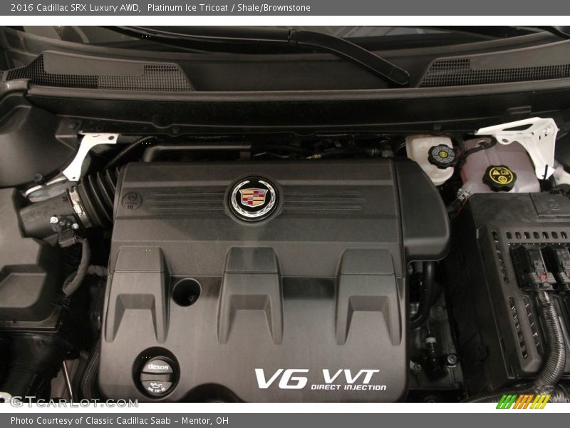 Platinum Ice Tricoat / Shale/Brownstone 2016 Cadillac SRX Luxury AWD
