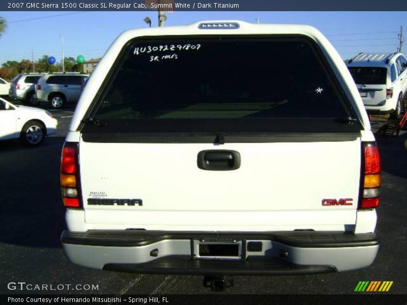 Summit White / Dark Titanium 2007 GMC Sierra 1500 Classic SL Regular Cab