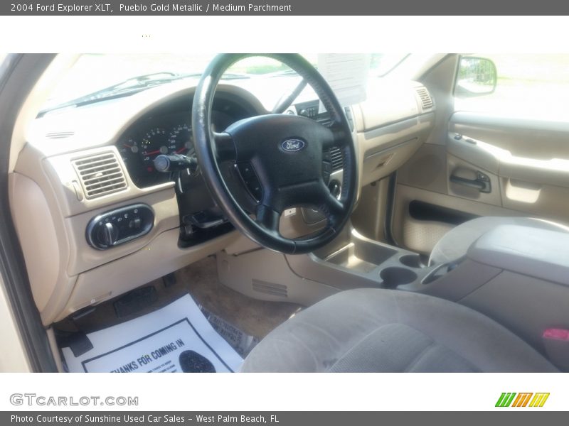 Pueblo Gold Metallic / Medium Parchment 2004 Ford Explorer XLT