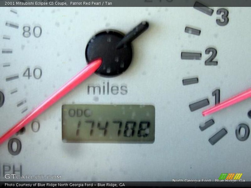 Patriot Red Pearl / Tan 2001 Mitsubishi Eclipse GS Coupe