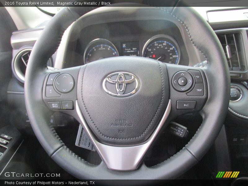 Magnetic Gray Metallic / Black 2016 Toyota RAV4 Limited