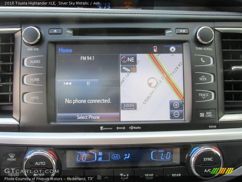Silver Sky Metallic / Ash 2016 Toyota Highlander XLE