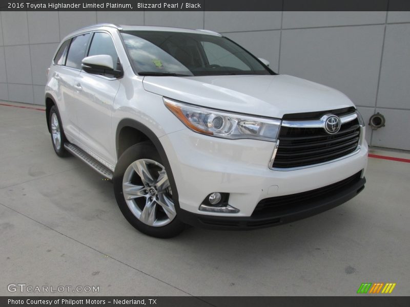 Blizzard Pearl / Black 2016 Toyota Highlander Limited Platinum