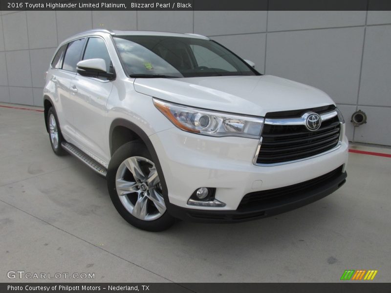 Blizzard Pearl / Black 2016 Toyota Highlander Limited Platinum