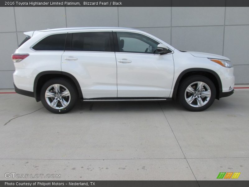 Blizzard Pearl / Black 2016 Toyota Highlander Limited Platinum