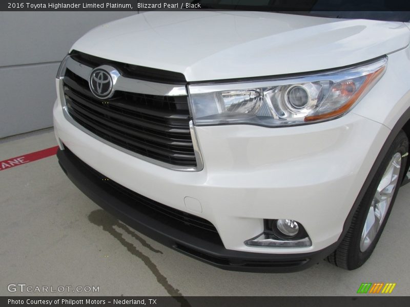 Blizzard Pearl / Black 2016 Toyota Highlander Limited Platinum