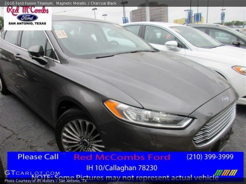 Magnetic Metallic / Charcoal Black 2016 Ford Fusion Titanium