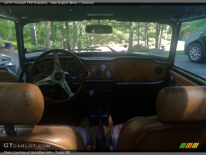 New English White / Chestnut 1976 Triumph TR6 Roadster