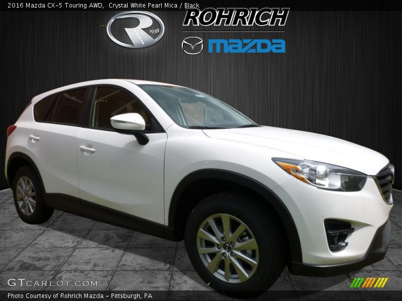 Crystal White Pearl Mica / Black 2016 Mazda CX-5 Touring AWD