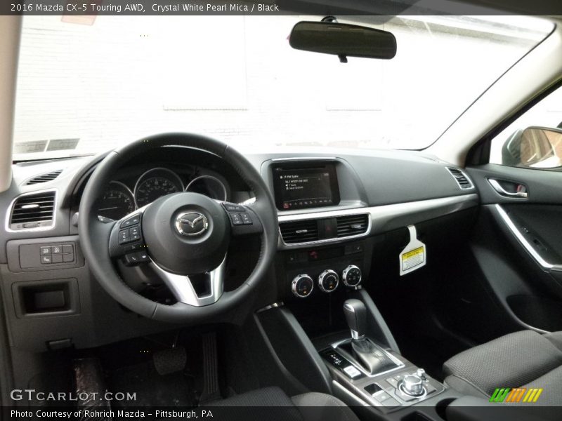 Crystal White Pearl Mica / Black 2016 Mazda CX-5 Touring AWD