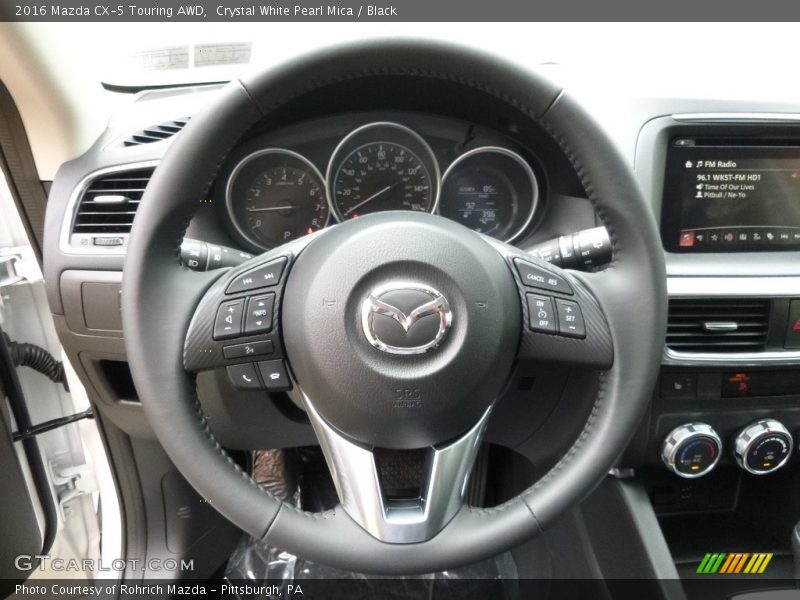 Crystal White Pearl Mica / Black 2016 Mazda CX-5 Touring AWD