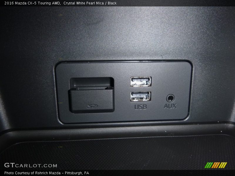 Crystal White Pearl Mica / Black 2016 Mazda CX-5 Touring AWD