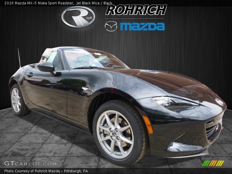 Jet Black Mica / Black 2016 Mazda MX-5 Miata Sport Roadster