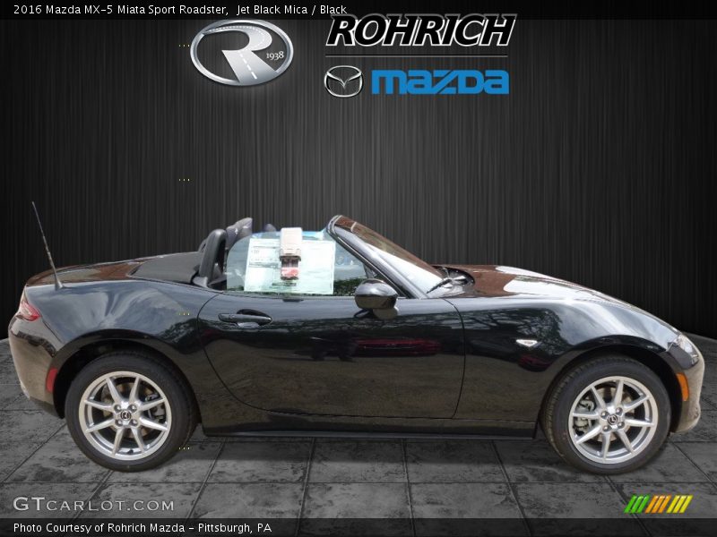 Jet Black Mica / Black 2016 Mazda MX-5 Miata Sport Roadster