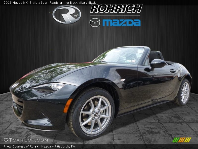 Jet Black Mica / Black 2016 Mazda MX-5 Miata Sport Roadster