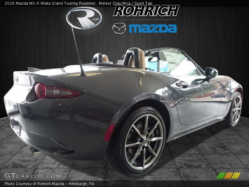 Meteor Gray Mica / Sport Tan 2016 Mazda MX-5 Miata Grand Touring Roadster