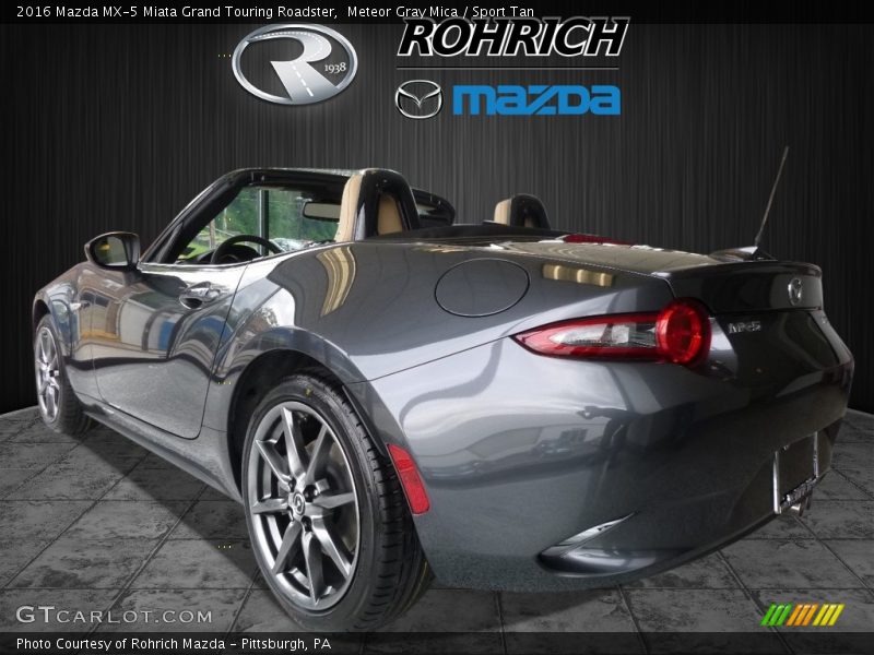 Meteor Gray Mica / Sport Tan 2016 Mazda MX-5 Miata Grand Touring Roadster