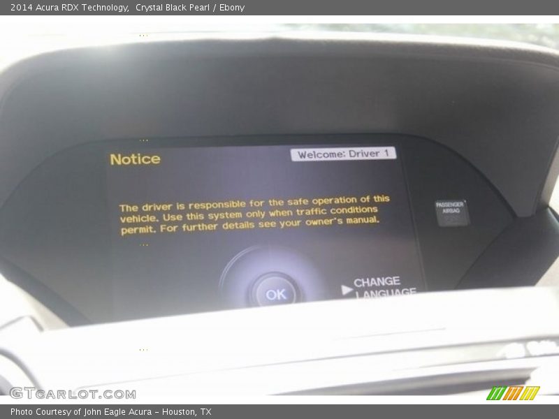 Crystal Black Pearl / Ebony 2014 Acura RDX Technology