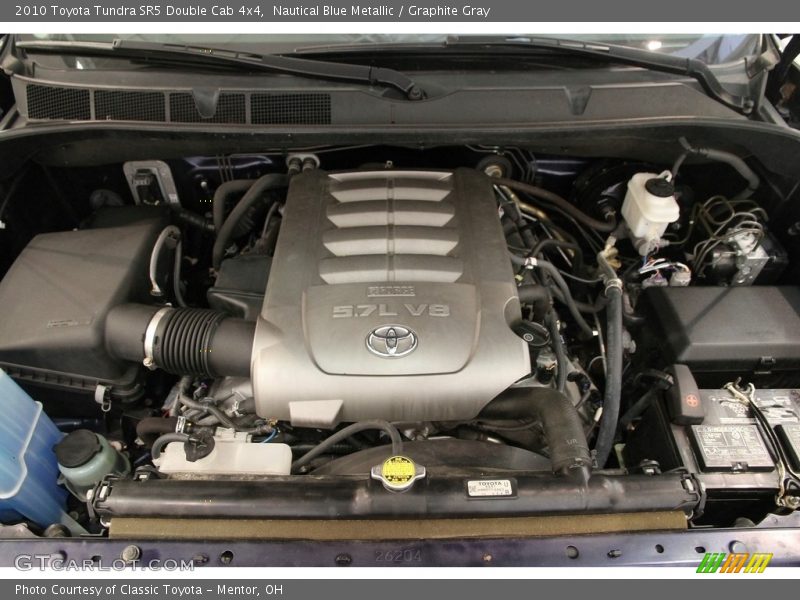 Nautical Blue Metallic / Graphite Gray 2010 Toyota Tundra SR5 Double Cab 4x4