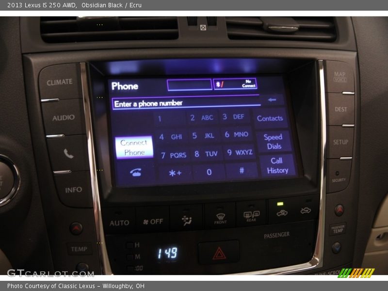Obsidian Black / Ecru 2013 Lexus IS 250 AWD