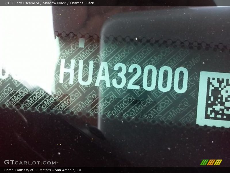 Shadow Black / Charcoal Black 2017 Ford Escape SE