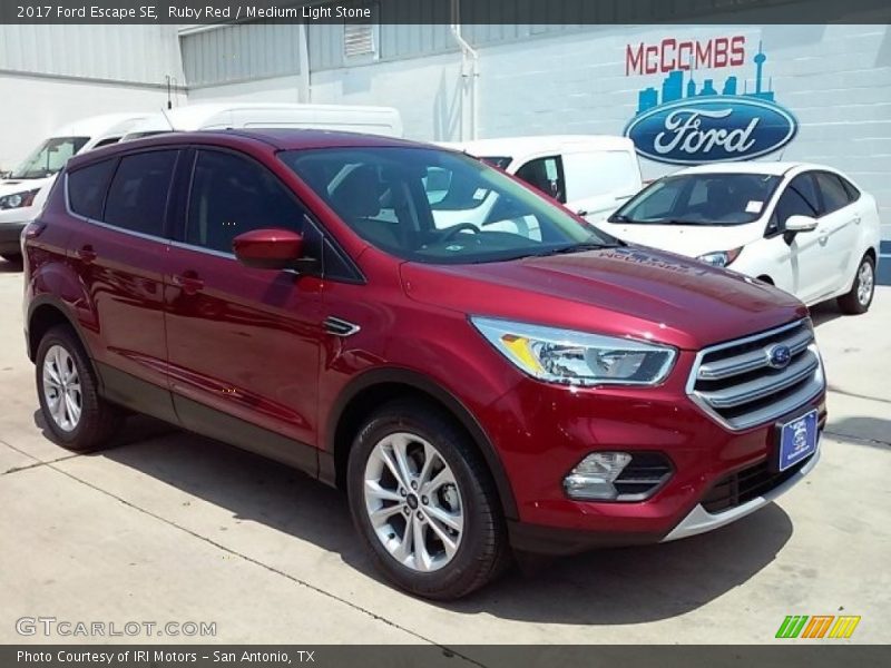 Ruby Red / Medium Light Stone 2017 Ford Escape SE