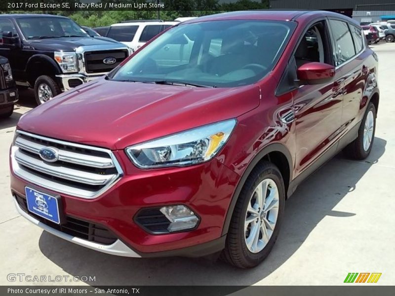 Ruby Red / Medium Light Stone 2017 Ford Escape SE