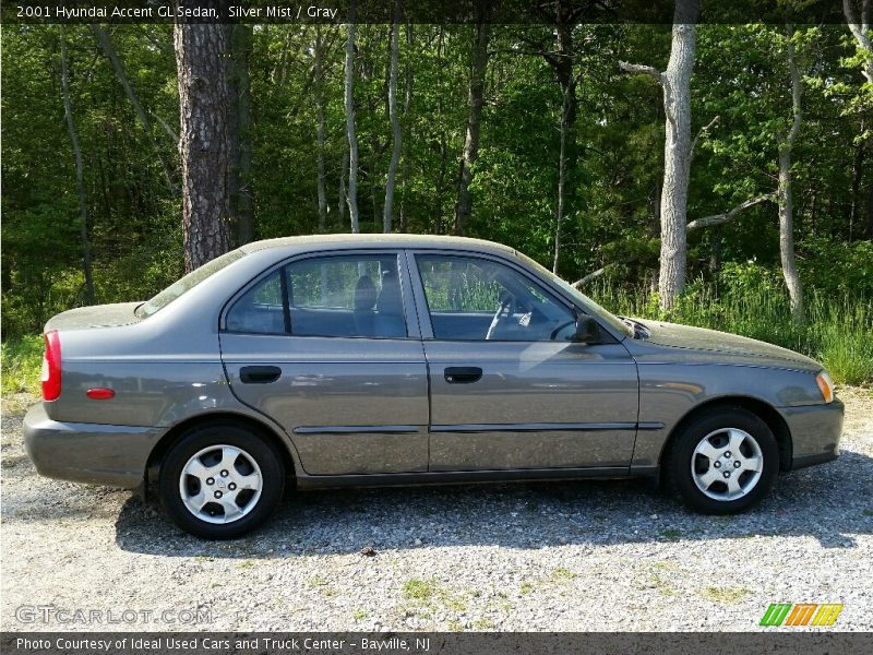 Silver Mist / Gray 2001 Hyundai Accent GL Sedan