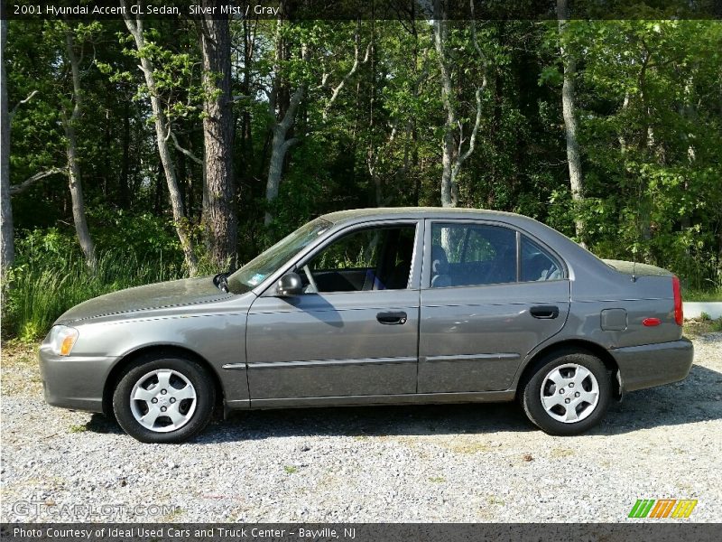 Silver Mist / Gray 2001 Hyundai Accent GL Sedan