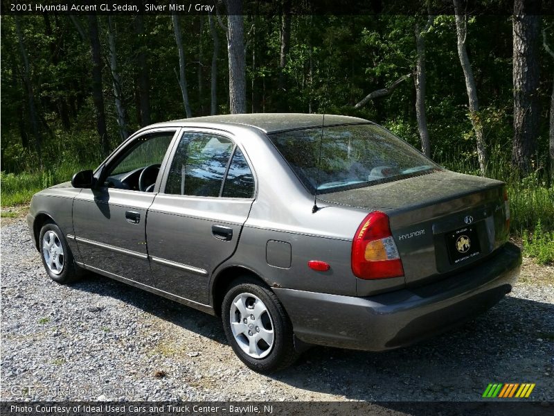 Silver Mist / Gray 2001 Hyundai Accent GL Sedan