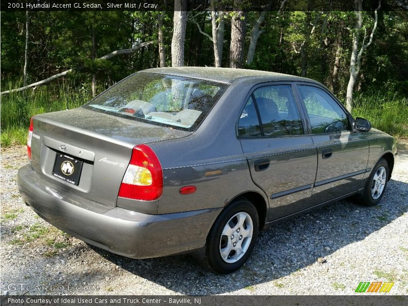 Silver Mist / Gray 2001 Hyundai Accent GL Sedan