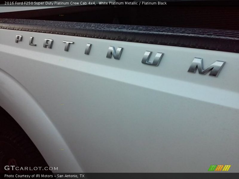 White Platinum Metallic / Platinum Black 2016 Ford F250 Super Duty Platinum Crew Cab 4x4