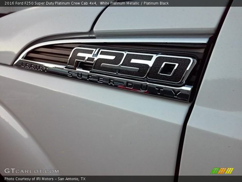 White Platinum Metallic / Platinum Black 2016 Ford F250 Super Duty Platinum Crew Cab 4x4