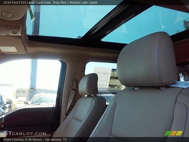 Ruby Red / Medium Light Camel 2016 Ford F150 Lariat SuperCrew