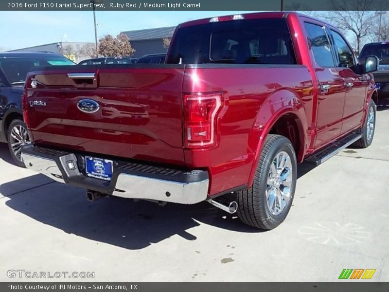 Ruby Red / Medium Light Camel 2016 Ford F150 Lariat SuperCrew