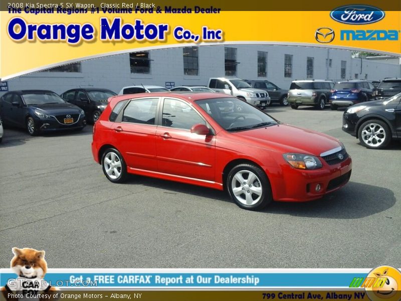 Classic Red / Black 2008 Kia Spectra 5 SX Wagon