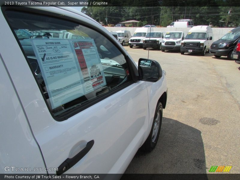 Super White / Graphite 2013 Toyota Tacoma Regular Cab