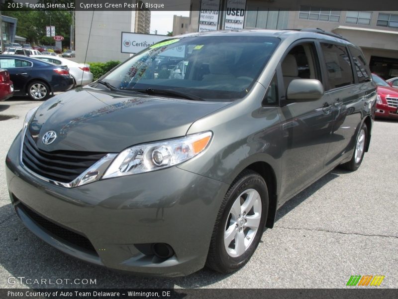 Cypress Green Pearl / Bisque 2013 Toyota Sienna LE