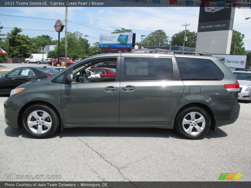 Cypress Green Pearl / Bisque 2013 Toyota Sienna LE